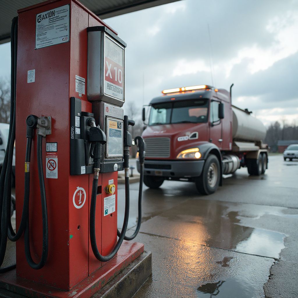 Surtidor de Axion con Diesel X-10