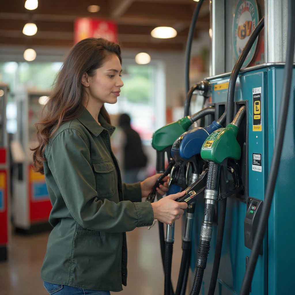 Surtidor de Axion con nafta Super