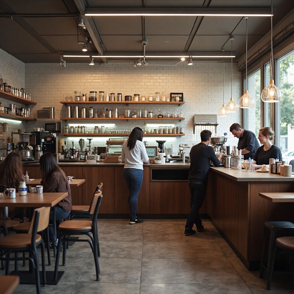 Cafetería en estación de servicio