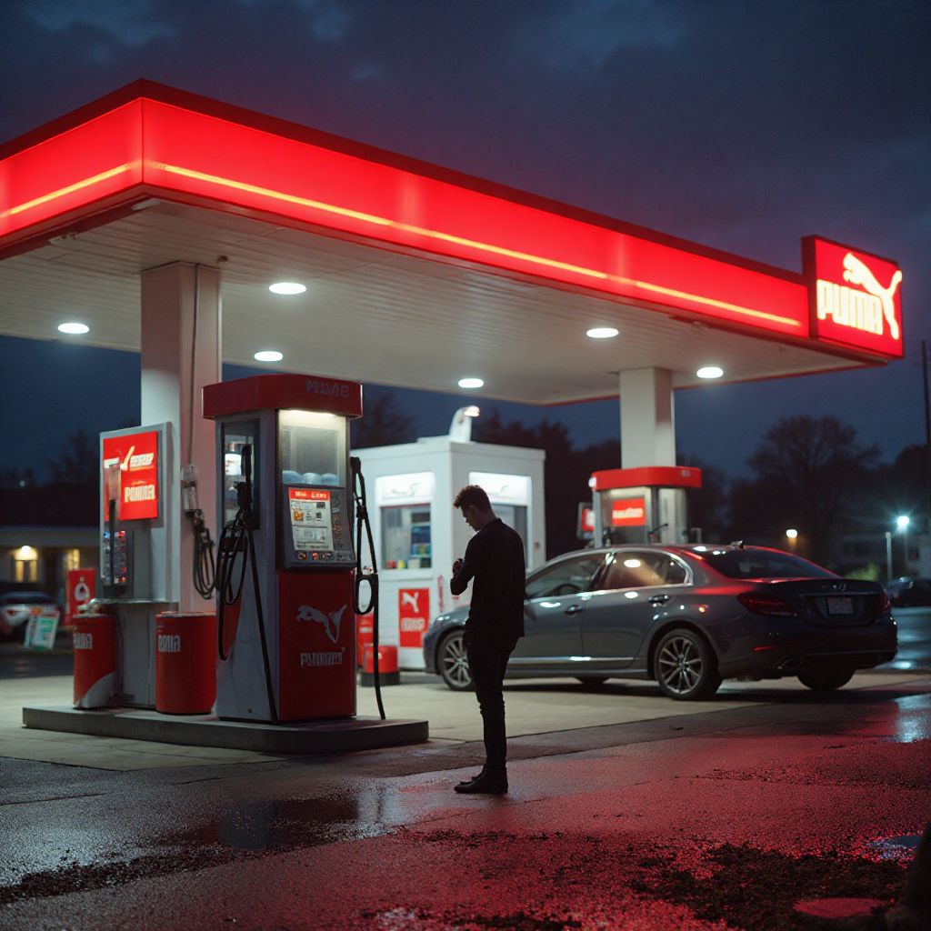 Surtidor de PUMA con nafta Super