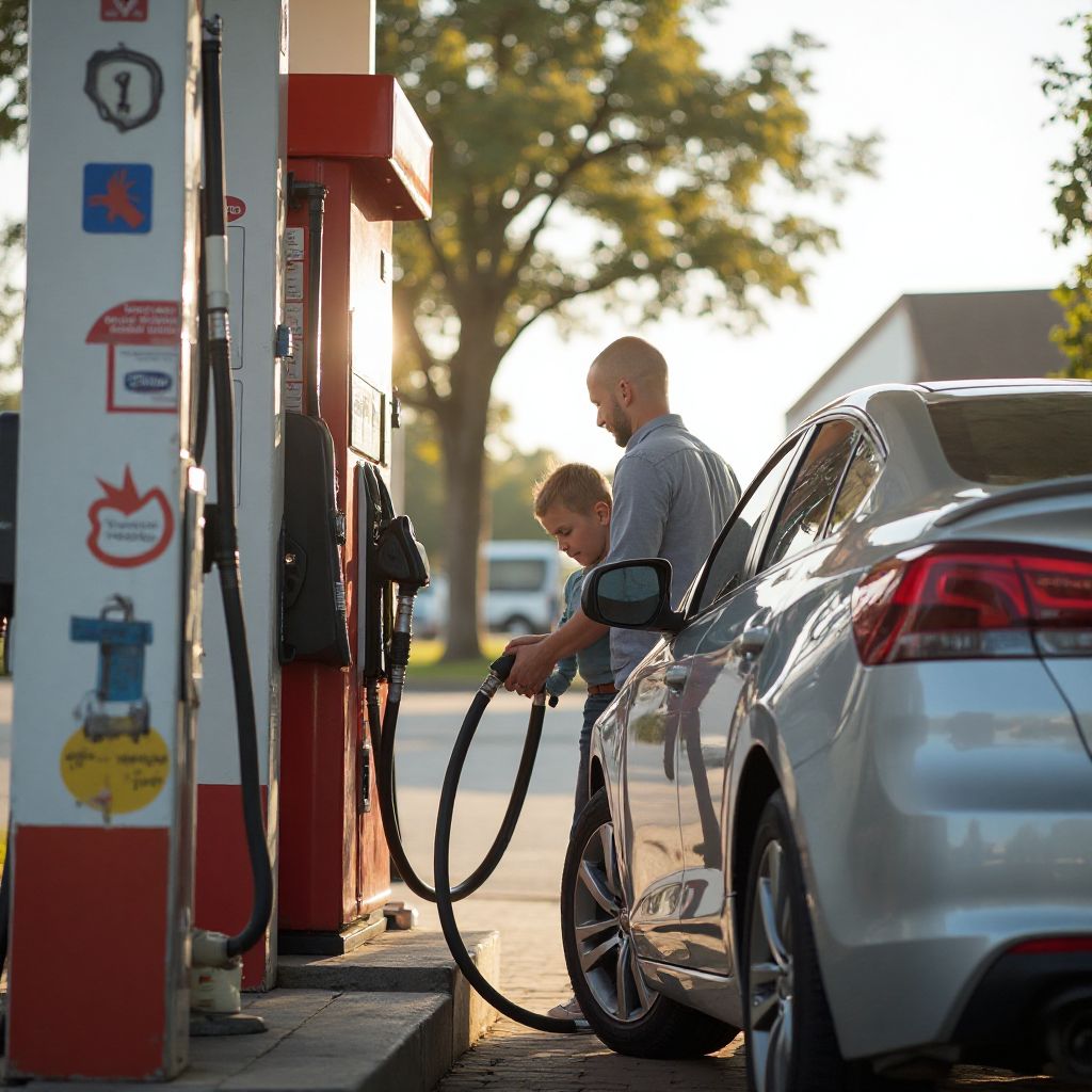 Surtidor de Shell con Super Nafta