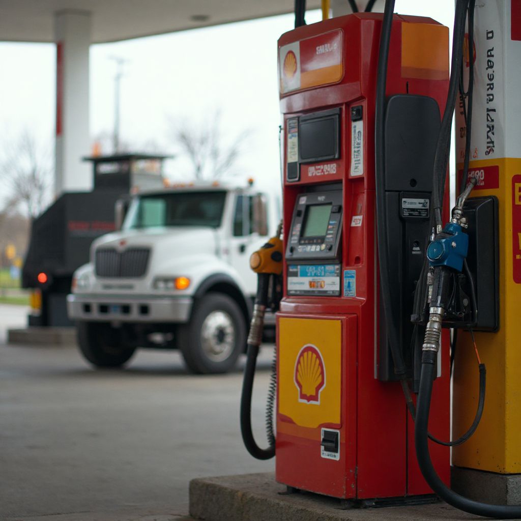 Surtidor de Shell con V-Power Diesel