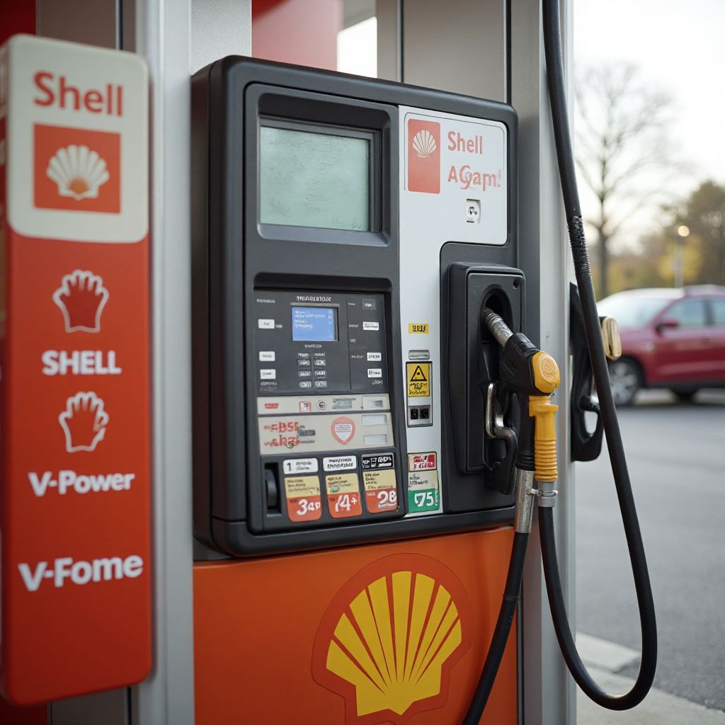 Surtidor de Shell con V-Power Nafta
