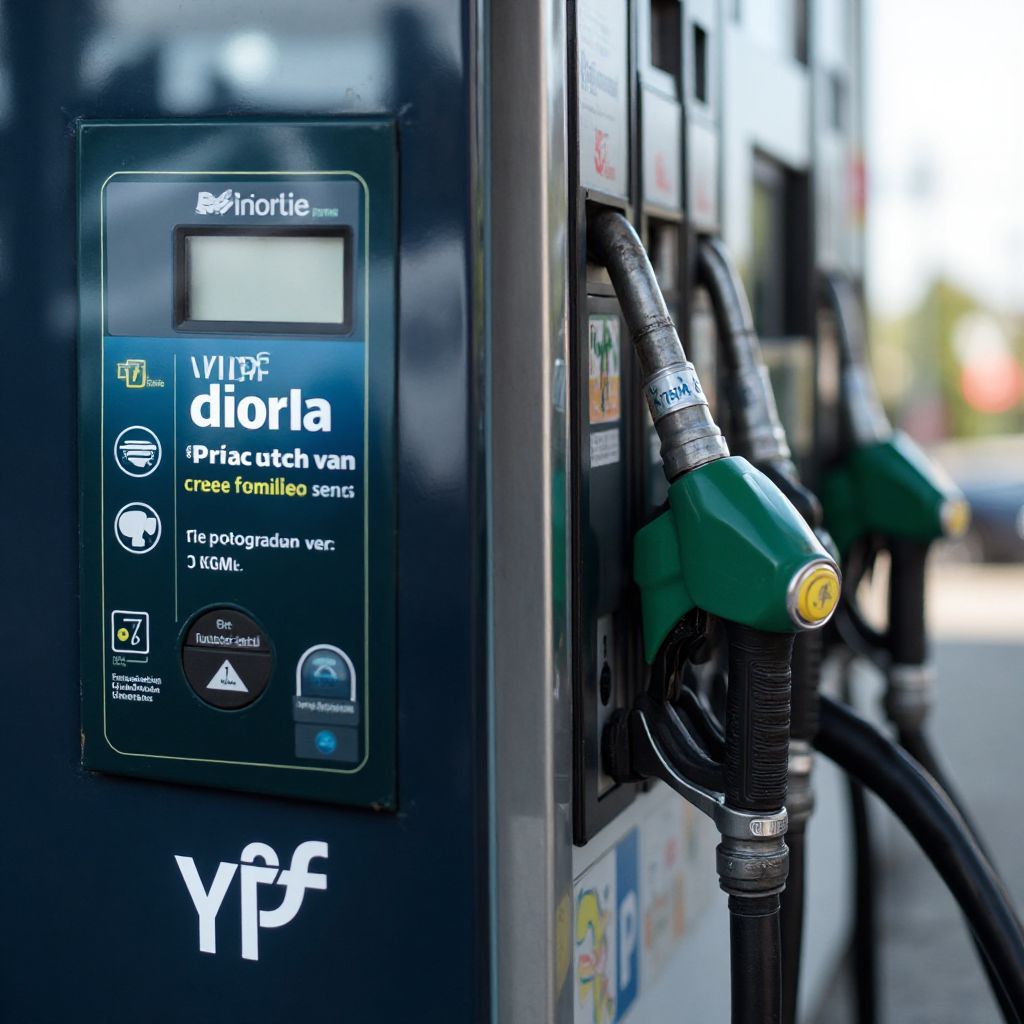 Surtidor de YPF con Diesel Infinia