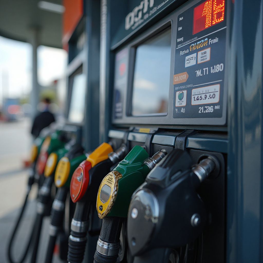 Surtidor de YPF con nafta Infinia